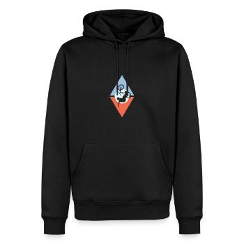 VTT Descente - Sweat à capuche Premium bio Homme - noir - Devant - Nico (187cm)