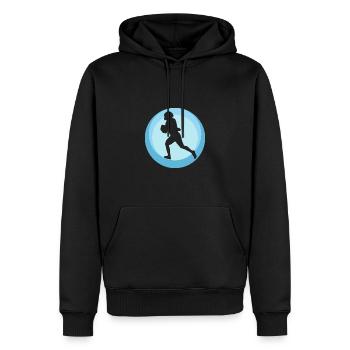 American Football Gridiron Rugby - Men’s Premium Organic Hoodie - black - Front - Nico (187cm)