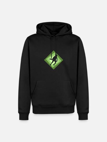 LSM Intercrosse - Sweat à capuche Premium bio Homme - noir