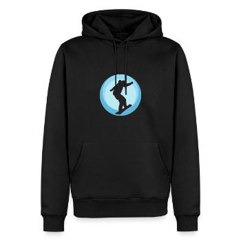 Snowboardfahrer Wintersport - Männer Premium Bio Hoodie - Schwarz - Vorne - Nico (187cm)
