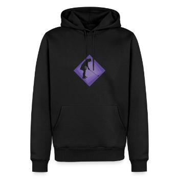 Chip Golfball - Männer Premium Bio Hoodie - Schwarz - Vorne - Nico (187cm)