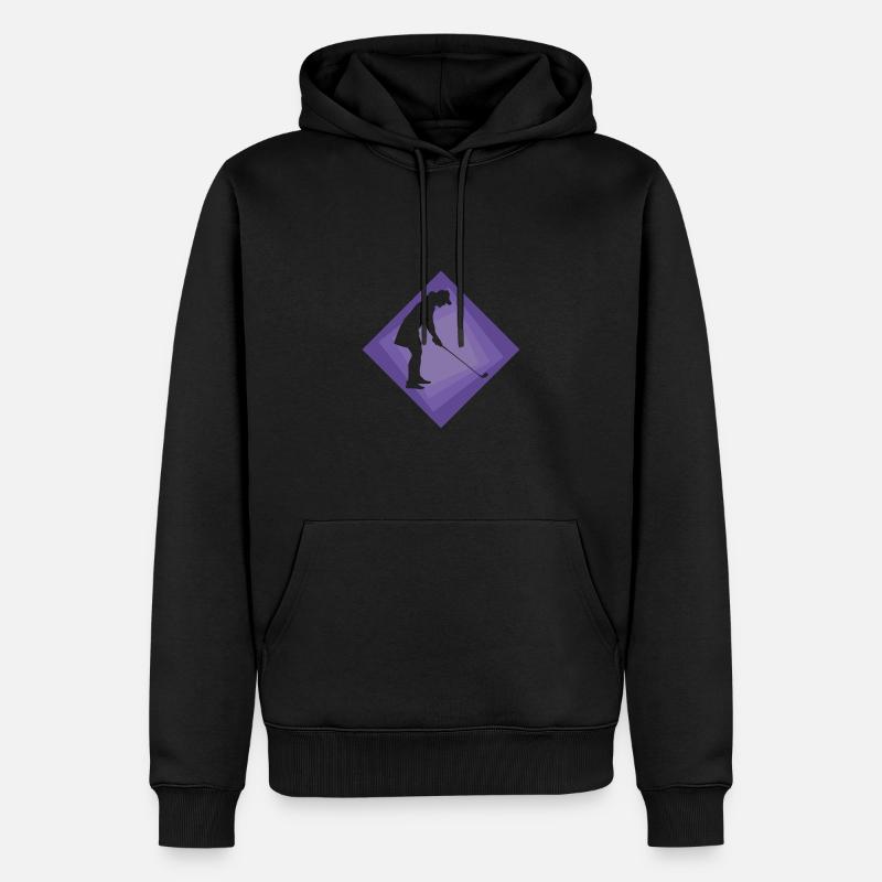 Chip Golfball - Männer Premium Bio Hoodie - Schwarz