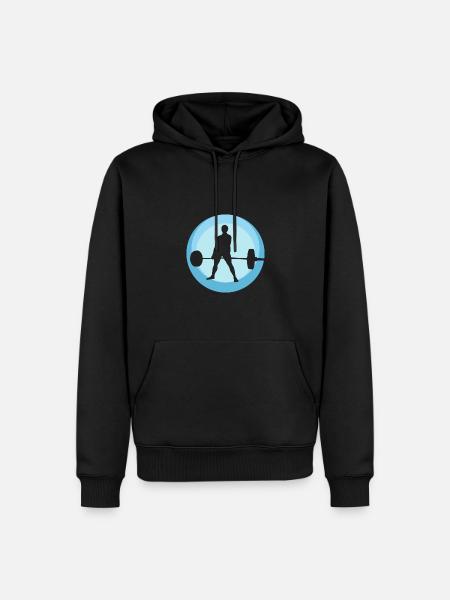 Bodybuilding Deadlift - Men’s Premium Organic Hoodie - black