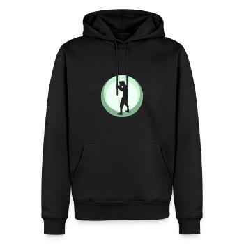 Uppercut de boxe - Sweat à capuche Premium bio Homme - noir - Devant - Nico (187cm)