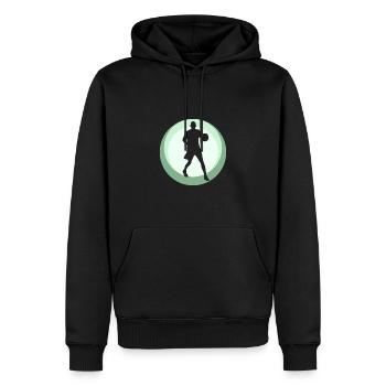 Basketball Basketballer Hoop - Männer Premium Bio Hoodie - Schwarz - Vorne - Nico (187cm)
