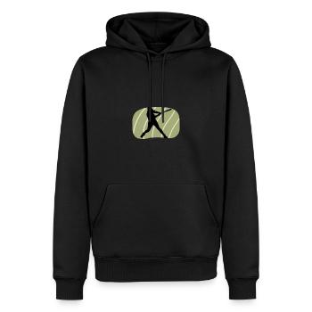 Joueur de softball Softball Bat Baseball - Sweat à capuche Premium bio Homme - noir - Devant - Nico (187cm)