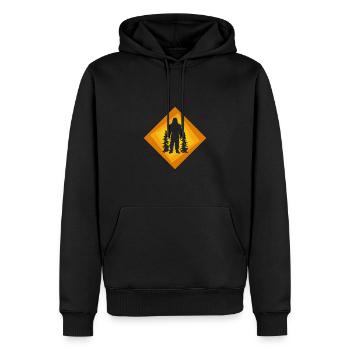 Big foot Bigfoot Lochness - Sweat à capuche Premium bio Homme - noir - Devant - Nico (187cm)