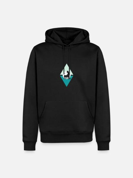 Imker Honigbiene Wabe - Männer Premium Bio Hoodie - Schwarz