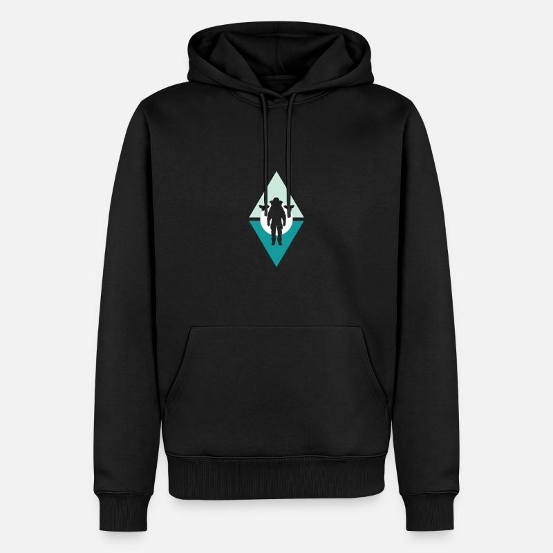 Imker Wabe Nektar - Männer Premium Bio Hoodie - Schwarz
