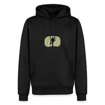 Banques Banques Banques - Sweat à capuche Premium bio Homme - noir - Devant - Nico (187cm)