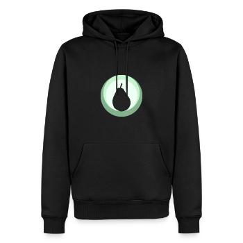 Vegan Breakfast Foodie - Men’s Premium Organic Hoodie - black - Front - Nico (187cm)