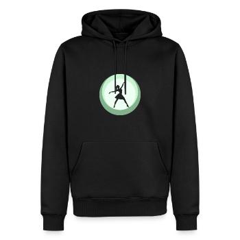 Danseuse de ballet Ballerine Ballet - Sweat à capuche Premium bio Homme - noir - Devant - Nico (187cm)