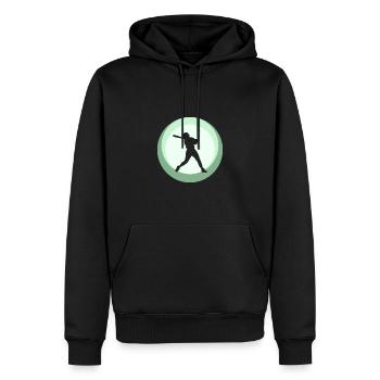 Softball Spieler Pitcher Softball - Männer Premium Bio Hoodie - Schwarz - Vorne - Nico (187cm)