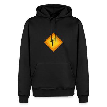 Bâton de Tournage De Poteau Twirling Gymnastique - Sweat à capuche Premium bio Homme - noir - Devant - Nico (187cm)