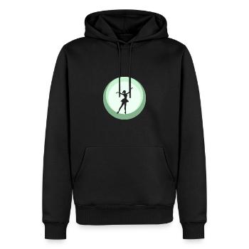 Danseuse de ballet Ballerine Le Lac des cygnes - Sweat à capuche Premium bio Homme - noir - Devant - Nico (187cm)