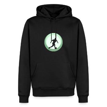 Ballon de plage, ballon de plage, football de plage - Sweat à capuche Premium bio Homme - noir - Devant - Nico (187cm)