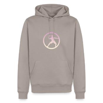 Tischtennisschläger Tischtennisschläger - Männer Premium Bio Hoodie - Taupe - Vorne - Nico (187cm)