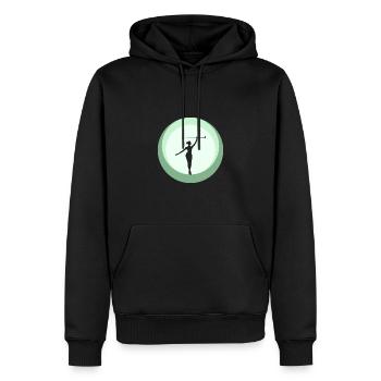 Twirling Rod Tournant Danse - Sweat à capuche Premium bio Homme - noir - Devant - Nico (187cm)