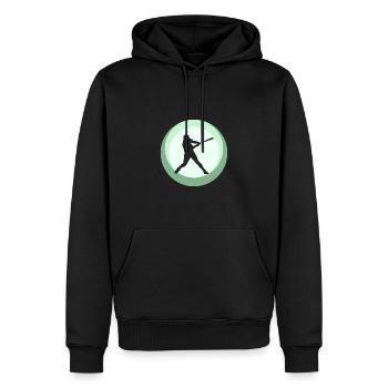 Softball Player Pitcher Softball Bat - Men’s Premium Organic Hoodie - black - Front - Nico (187cm)