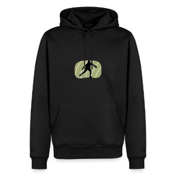 Joueur de pickleball Sports de balle Sports de balle - Sweat à capuche Premium bio Homme - noir - Devant - Nico (187cm)