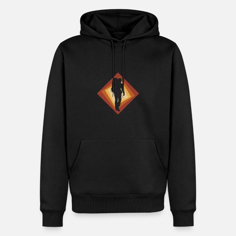 Backpacker Wandern Backpacker - Männer Premium Bio Hoodie - Schwarz