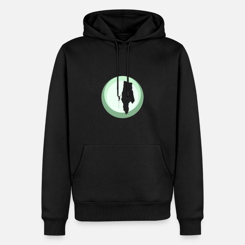 Klettern Bergsteigen Seilklettern - Männer Premium Bio Hoodie - Schwarz