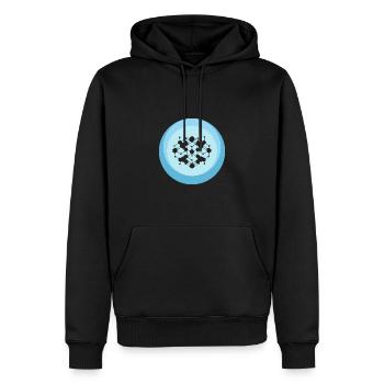 Crypto-monnaie Crypto Crypto-monnaie - Sweat à capuche Premium bio Homme - noir - Devant - Nico (187cm)