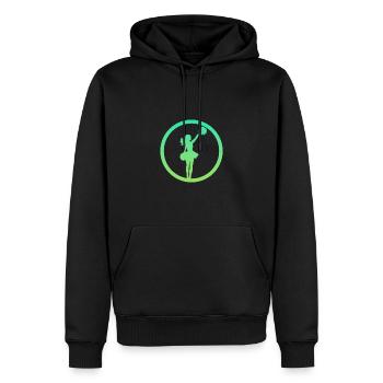 Bommel Girlie Cheerleader - Männer Premium Bio Hoodie - Schwarz - Vorne - Nico (187cm)