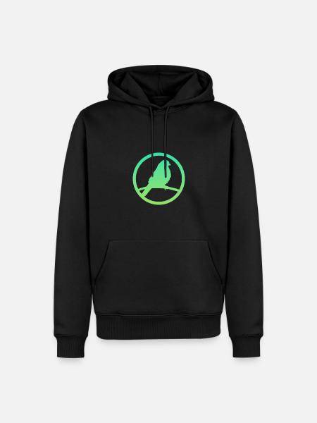Peep Perruche Oiseaux - Sweat à capuche Premium bio Homme - noir