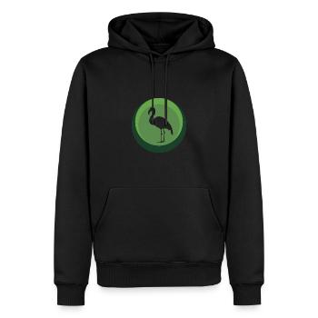 Flamants roses exotiques - Sweat à capuche Premium bio Homme - noir - Devant - Nico (187cm)