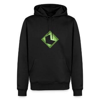 Blogger Blogging Homepage - Men’s Premium Organic Hoodie - black - Front - Nico (187cm)