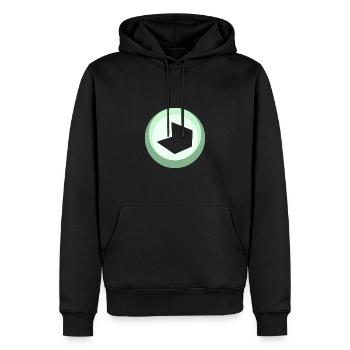 Page d’accueil des blogs de blog - Sweat à capuche Premium bio Homme - noir - Devant - Nico (187cm)