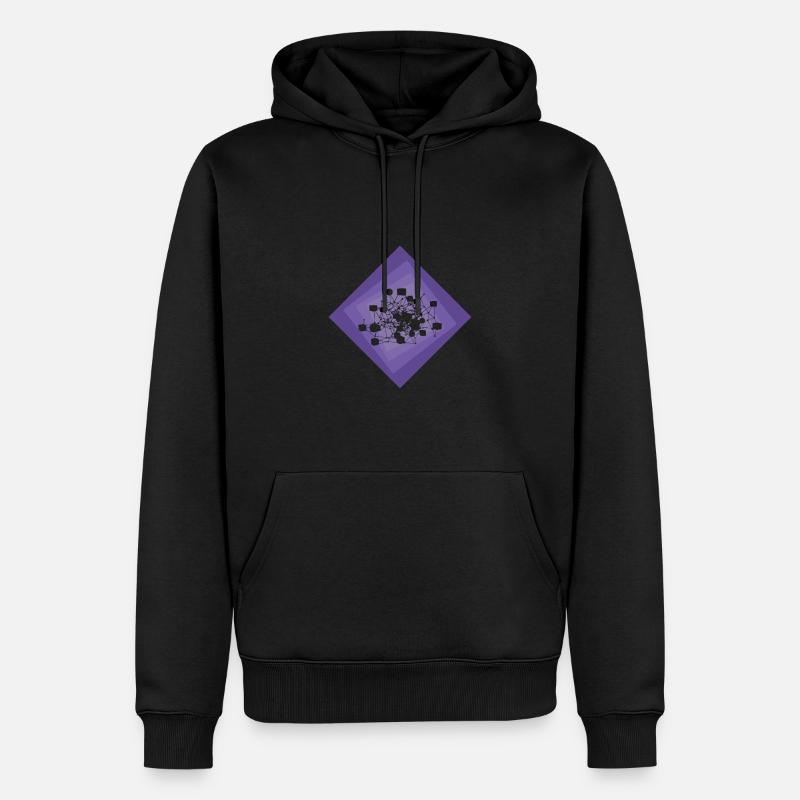 Crypto Bitcoin Kryptowährung - Männer Premium Bio Hoodie - Schwarz