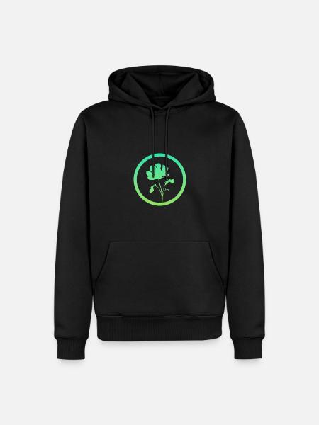 Botanical Flora Flowers - Men’s Premium Organic Hoodie - black