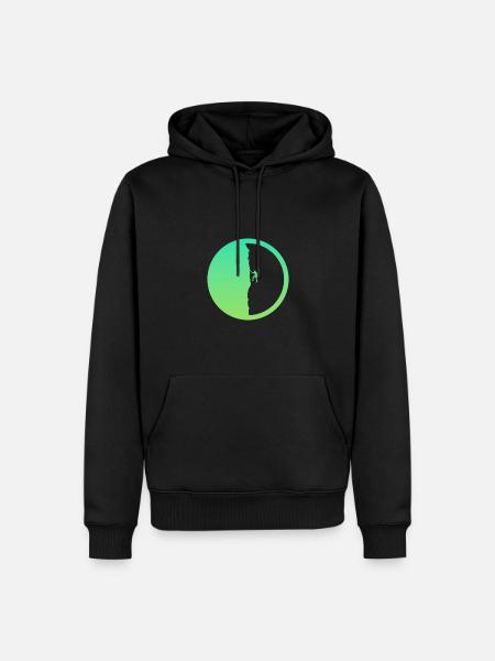 Kletterer Seilklettern Felsklettern - Männer Premium Bio Hoodie - Schwarz