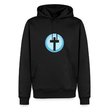 Bible Chrétien Chrétien - Sweat à capuche Premium bio Homme - noir - Devant - Nico (187cm)