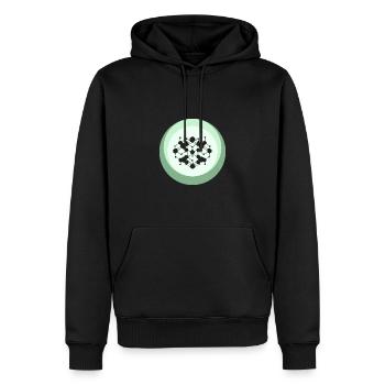 Crypto Coin Coin - Sweat à capuche Premium bio Homme - noir - Devant - Nico (187cm)