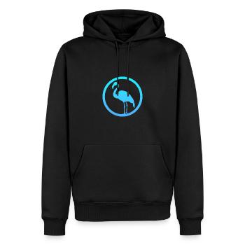 Waterfowl Flamingo Exotic - Men’s Premium Organic Hoodie - black - Front - Nico (187cm)