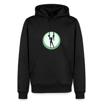 Cheerleading Mädchen Bommel - Männer Premium Bio Hoodie - Schwarz - Vorne - Nico (187cm)