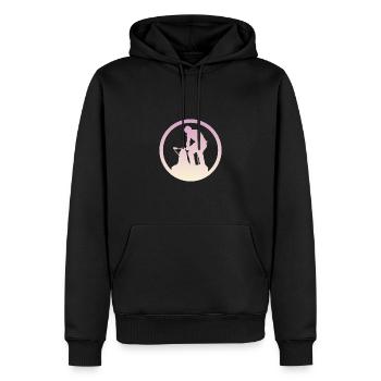 Forgeage Forgeron Forge - Sweat à capuche Premium bio Homme - noir - Devant - Nico (187cm)