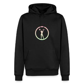 Bommel Cheerleader Girlie - Männer Premium Bio Hoodie - Schwarz - Vorne - Nico (187cm)