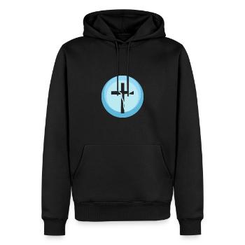 Bible Verse Bible Bible Verse - Men’s Premium Organic Hoodie - black - Front - Nico (187cm)