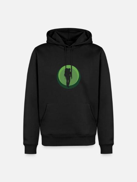 Backpacking Backpacker Backpack - Men’s Premium Organic Hoodie - black