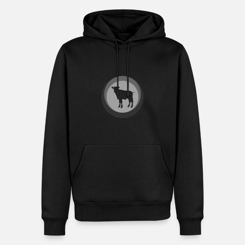 Lait de vache - Sweat à capuche Premium bio Homme - noir
