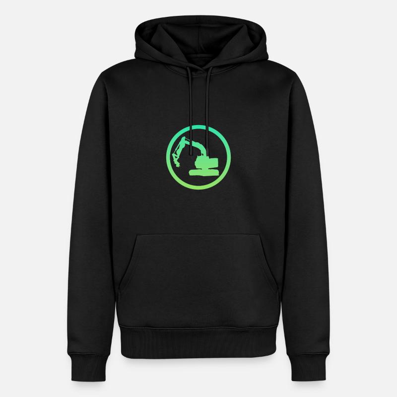 Baggerfahrer Baustelle Baggerfahrer - Männer Premium Bio Hoodie - Schwarz