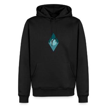 Bumerang Wurf Boomerang - Männer Premium Bio Hoodie - Schwarz - Vorne - Nico (187cm)