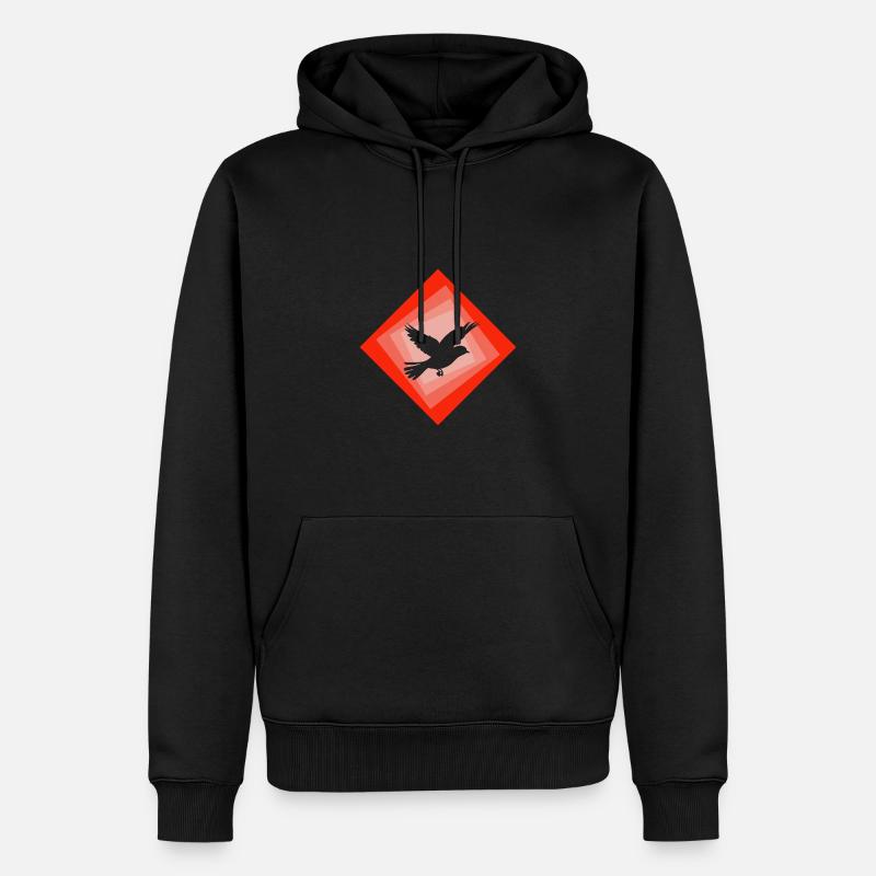 Vogel Vogelschwarm Tier - Männer Premium Bio Hoodie - Schwarz