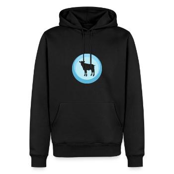 Kuh Stier Stier - Männer Premium Bio Hoodie - Schwarz - Vorne - Nico (187cm)