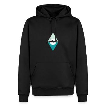 Kanu Wildwasser Kajak - Männer Premium Bio Hoodie - Schwarz - Vorne - Nico (187cm)