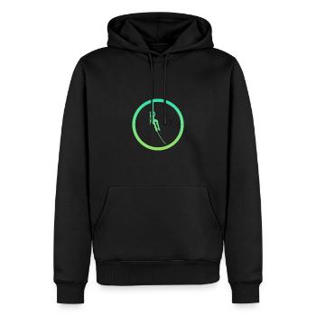 Climber Rope Climbing Climber - Men’s Premium Organic Hoodie - black - Front - Nico (187cm)